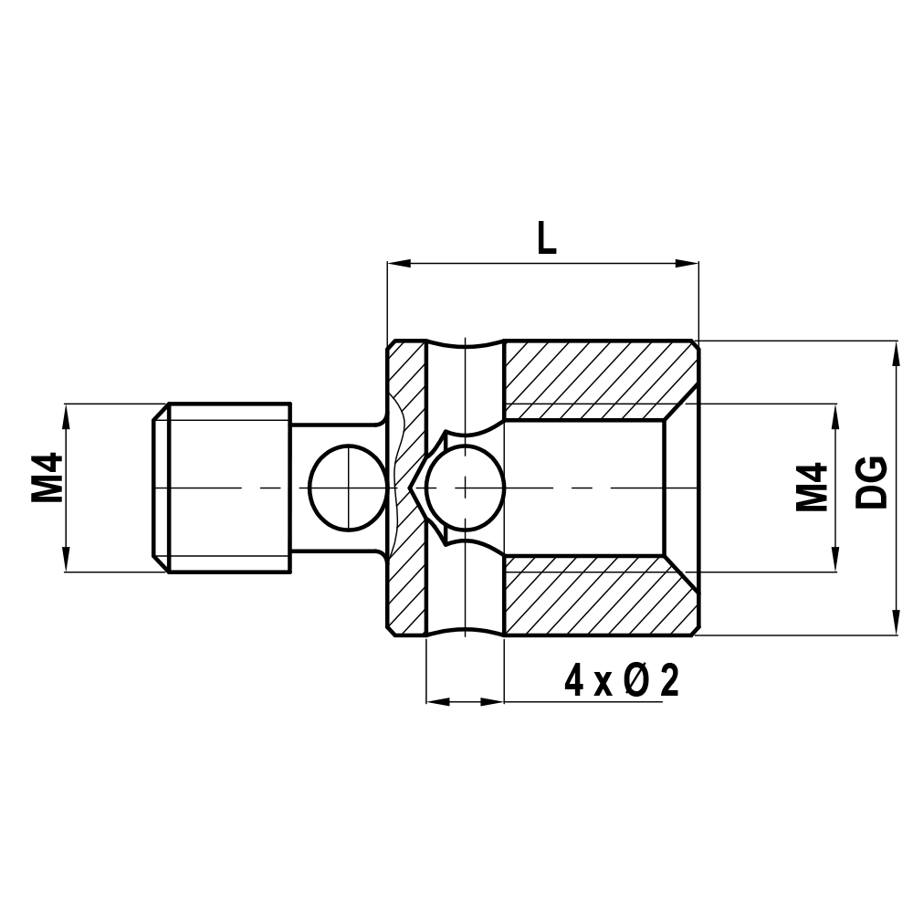 Drawing of product BI M4 000 07 008