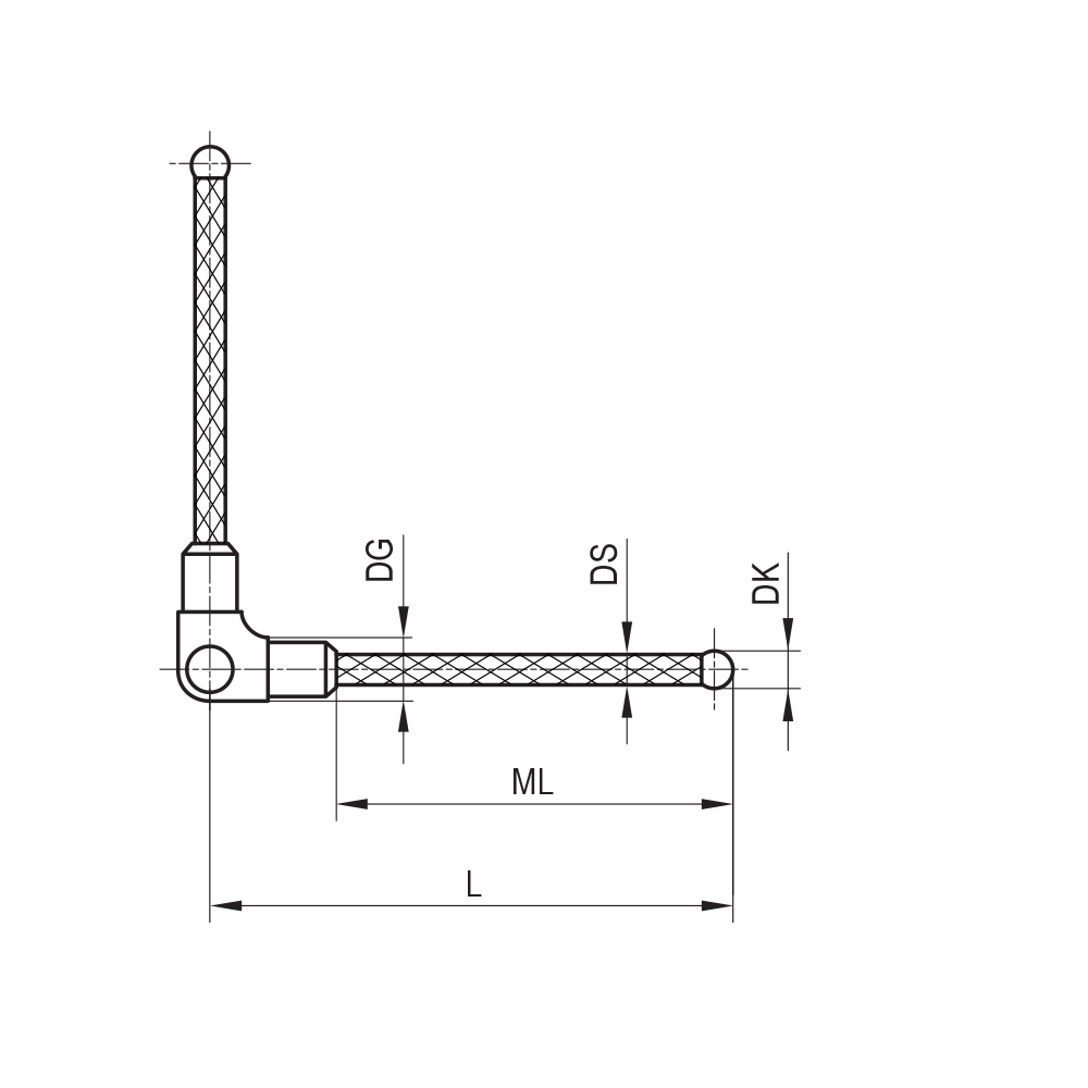 Drawing of product SC M3 030 05 020/90°