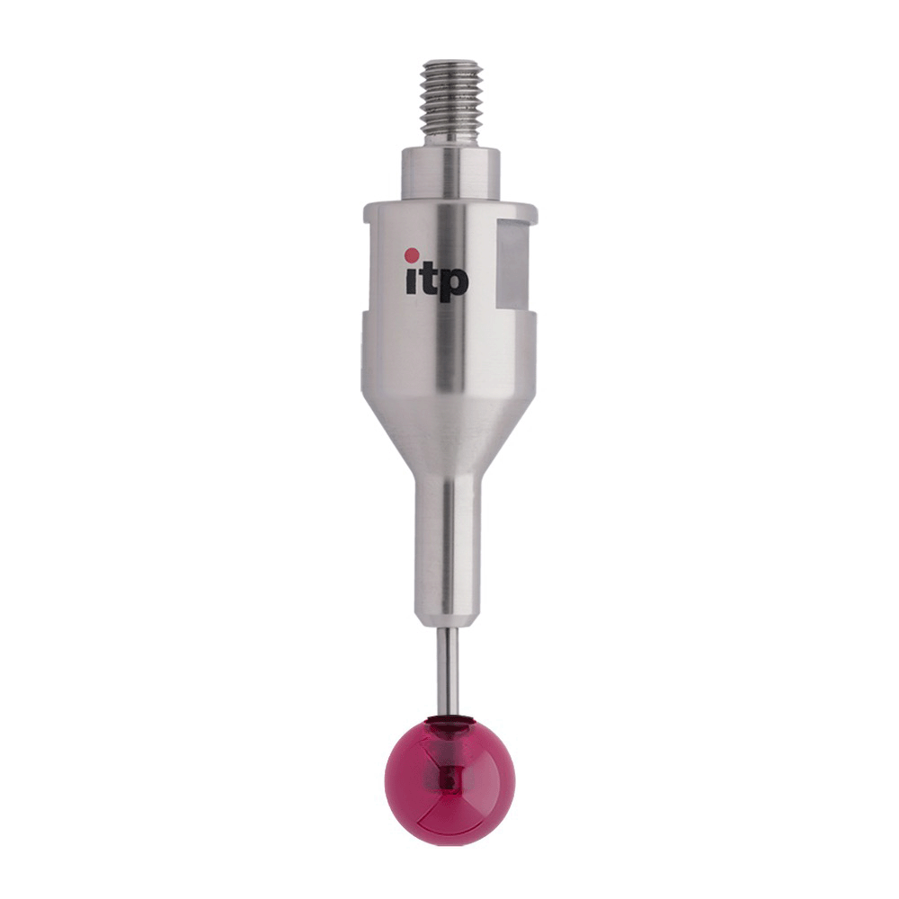 Straight Stylus; base: stainless steel; stem: carbide; ball: ruby