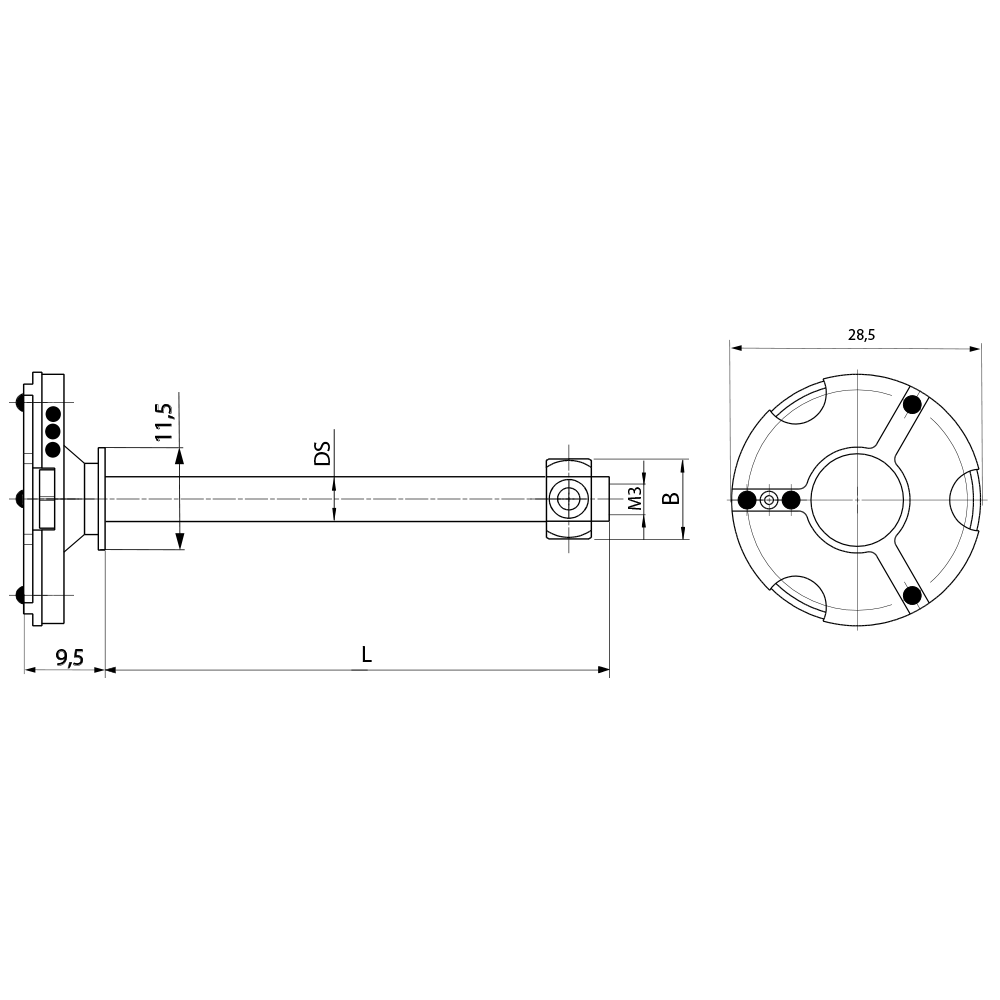Drawing of product TP M3 MES SO TL3S