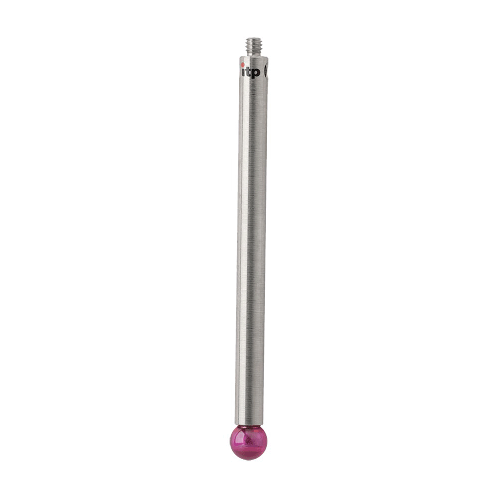 Straight Stylus; base: stainless steel; stem: stainless steel; ball: ruby