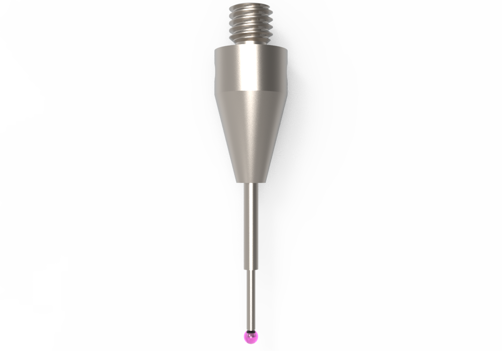 Straight Stylus; base: titanium; stem: carbide; ball: ruby