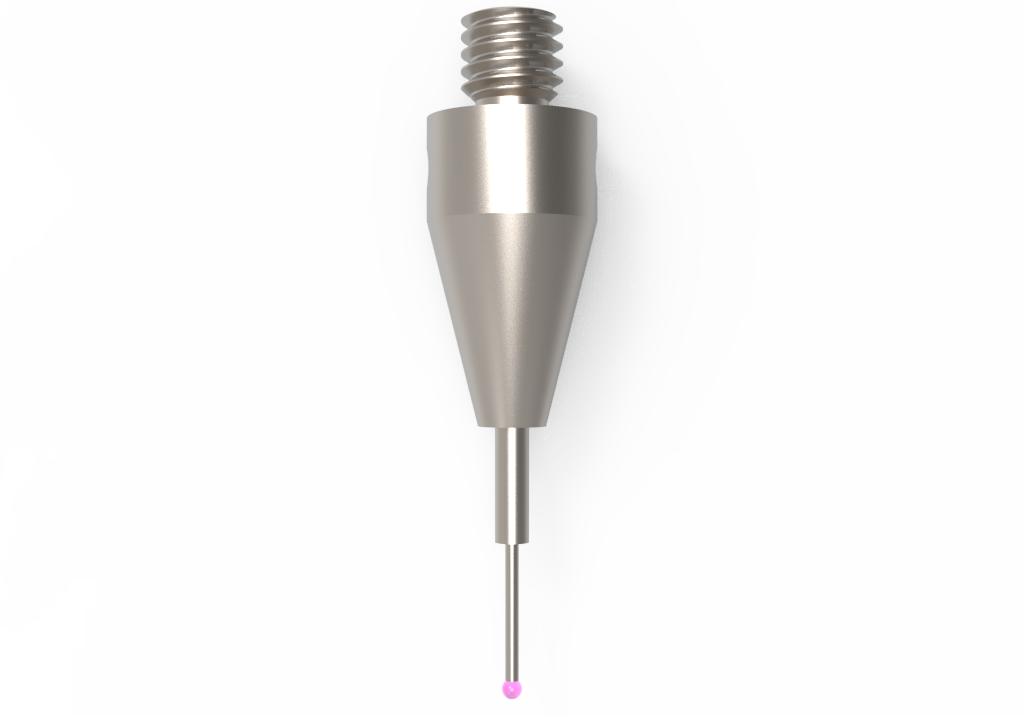 Straight Stylus; base: titanium; stem: carbide; ball: ruby