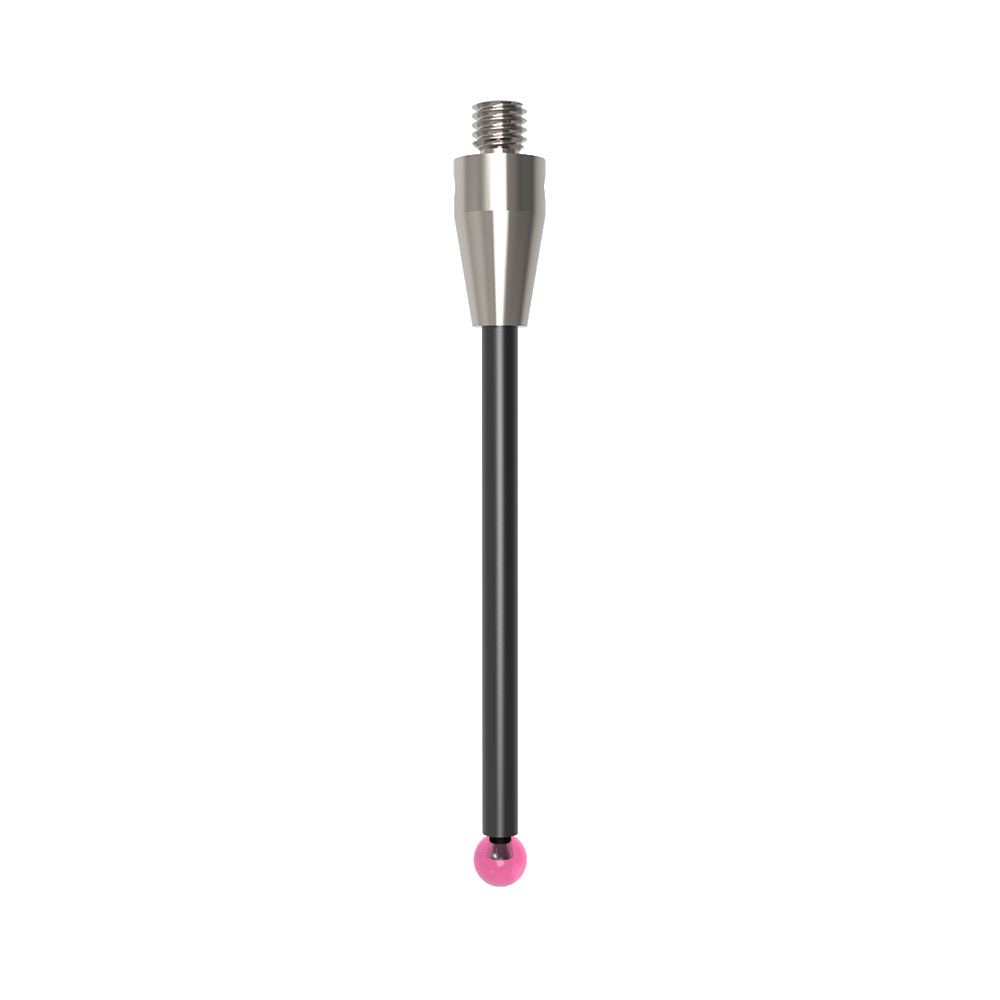 Straight Styli; base: titanium; stem: carbon fiber; ball: ruby