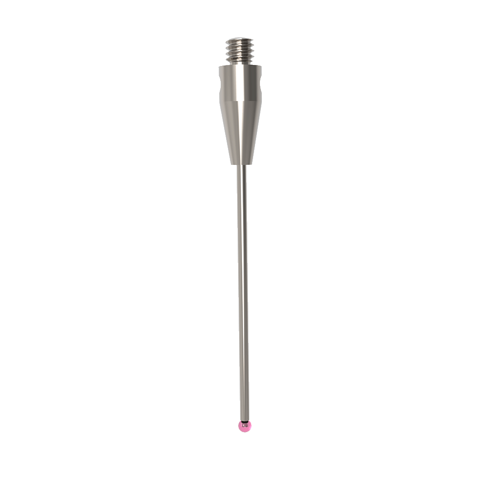 Straight Stylus; base: stainless steel; stem: carbide; ball: ruby