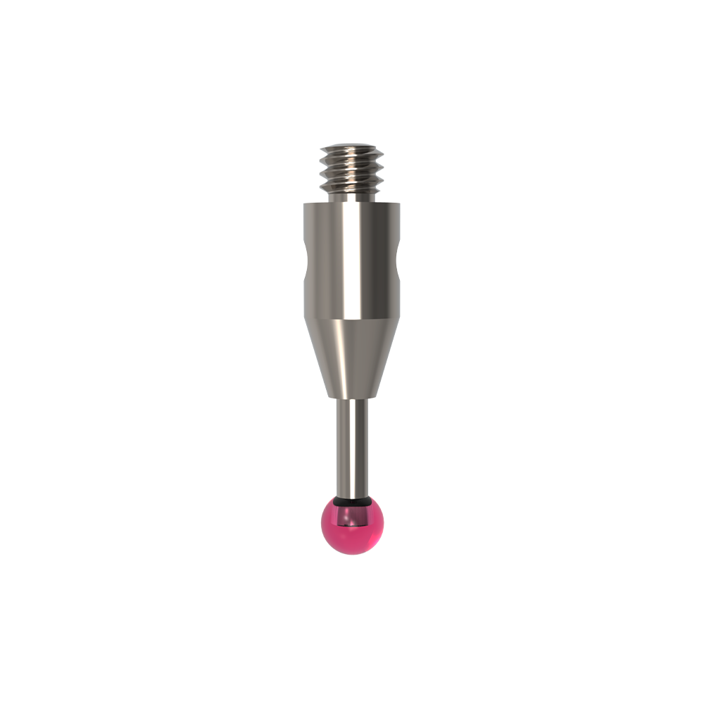 Straight Stylus; base: stainless steel; stem: carbide; ball: ruby